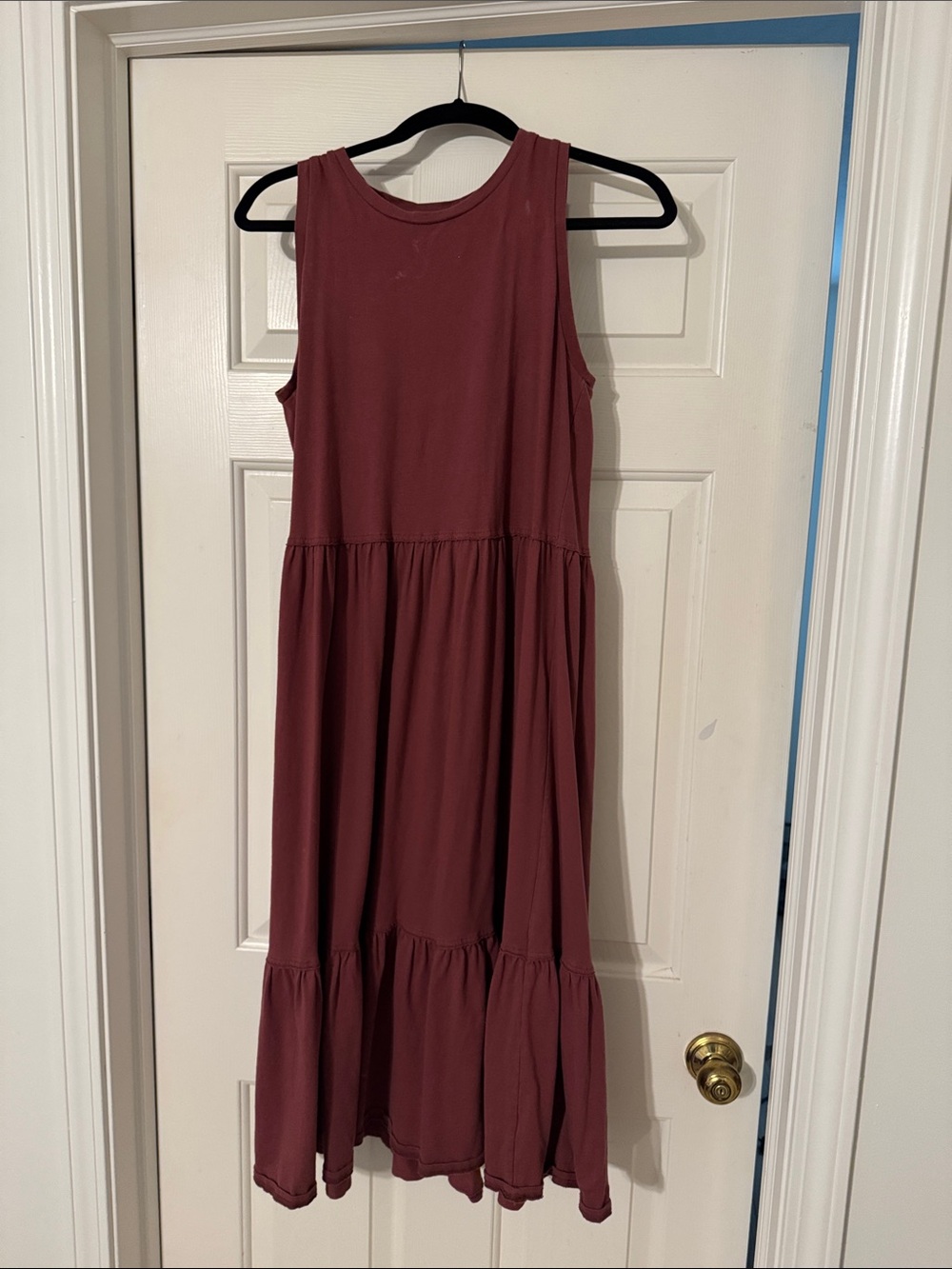 Universal Thread Mauve Sleeveless Tiered Midi Dress